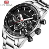 Mężczyźni Ze Stali Nierdzewnej Zegarek Kalendarz Kwarcowy Zegarki Wrist Business Casual For Man Clock Relogio Masculino