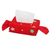 Tissue Boxes & Napkins Fashion Cute Christmas Box Wear-resistant Healthy And Harmless Cover Napkin Holder Year Xmas Dinner Table Decor