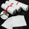 100st White Courier Bag Express Kuvert Förvaringspåsar Mail Bagself Adhesive Seal Plast Packaging Couriers Post