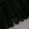 Créateur de mode automne élégant noir robes femmes col en v luxe dentelle Patchwork broderie Vintage robe mi-longue 210522