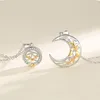 Anhänger Halsketten N58F Anspruchsvolle Halskette in Magneten kreatives Design Paar Anti -Fade eingelegtes synthetisches Kubikzirkonia