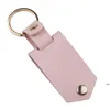 DIY Sublimation Transfer Photo Sticker Keychain Gifts for Women Leather Aluminum Alloy Car Key Pendant Gift ZZB12812