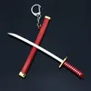 Mini Anime miecz kluczyka Katana Ghost Blade Metal Wiselant Broń Broń Cosplay Zabawa E56F G10198597552