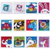 Diamante 5D Pittura per bambini con telaio Arti e mestieri Cartoon Animal Home Decorazione della parete domestica 15 * 15cm KDJK2106