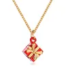Рождественский подарок кулон ожерелье в форме сердца снежинки капля ожерелье из ожерелья вечеринка украсить модные аксессуары