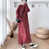 Dikke gebreide vrouwen lange trui jurk herfst winter volledige mouw coltrui rechte jurken Koreaanse mode losse vestidos 210513