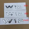 W12 Buchstabe Nummer Allradantrieb Bar Logo Chrom Emblem für A6L TT R8 S8 Auto Styling Fender Side Trunk Abzeichen Logo Aufkleber8555567