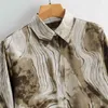 Spring Women Vintage Abstract Pattern Casual Shirt Female Long Sleeve Blouse Lady Loose Tops Blusas S8567 210430