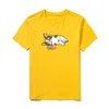 T-shirt pour hommes Summer Casual Funny Dessins animés Chat Mignon T-shirts à manches courtes Homme Streetwear Anime Coton Slim Fit Hommes T-shirts 210603