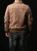 U.S. Air Force Flight Suit A1 Mens Vintage Leather Jacket Suede Genuine Yellow Cowhide