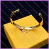 Diamanti Bracciale donna Oro Moda Bracciali donna Designer di lusso Gioielli Apertura F Lettere Accessori braccialetto Festa nuziale D2111123F