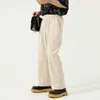 IEFB Men's Wear Summer Simple Personality Trend Loose Medium Waist Casual Pants Corduroy Elastic Waist Trousers 9Y7440 210524