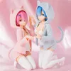 Re Zero Japanese Anime Figures ReLife In A Different World From Zero Rem ram Figure PVC Action Figure Collectible Model Toys Q0721221765