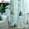 XTMYI Modern Cartoon Tree Printed Blackout Curtain for Children Bedroom Sheer Curtain for Living Room Window Drapes Decoration 210712