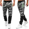 Calças de jogging masculinas da moda calças casuais elásticas justas da moda calças esportivas coloridas com bolso com zíper