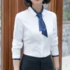 Yeni Moda Kadın Gömlek Sonbahar Örgün Zarif Patchwork Kravat Uzun Kollu Ince Bluz Ofis Bayanlar İş Giyim Artı Boyutu Tops 210317