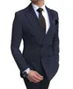 Trajes de hombre 2 piezas Slim Fit Casual de negocios padrinos de boda gris verde marfil solapa esmoquin para traje de boda Blazer pantalones ropa X0909