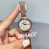 28mm comment lettre initiale logo dame montre horloge à quartz deux tons argent or rose acier inoxydable signe logo montres pour femmes