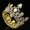 Luksusie Kryształ Rhinestone Crown Bride Tiaras and Crowns Headdress Małe Diadem Wedding Włosy Biżuteria Moda X0625
