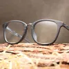 Óculos de miopia masculino e feminino, armação de madeira com lentes transparentes, óculos de design de marca 210323213Y