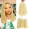 فراشة محزنة Locs الكروشيه الشعر الاصطناعية تجديل الشعر فو locs الضفائر الكروشيه قبل حلقات فوضوي meches أقفال فراشة 2021 الأزياء