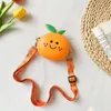 Silikon sadel handväska med vattenmelon päron orange persika för barn flicka mode koreansk stil förälder barnväska grossist söt liten pocke