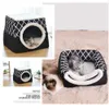 Pet bed for Cats Dogs Soft Nest Kennel Bed Cave House Sleeping Bag Mat Pad Tent Pets Winter Warm Cozy Beds 2 Size L XL 2 Colors 210713