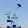 color Dab rig vaso de vidrio bong tubería de agua gruesa 14 mm junta recicladora de vidrio bong con tubo de quemador de aceite de vidrio de 14 mm