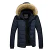 毛皮の襟フード付き男性冬のジャケットの男性コート雪のパーカーダウンジャケットの上着厚いメンズ暖かいウールのライナーコートM-6XL 211216