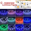 LED Strips DC 12V 600LEDs RGB 5050 SMD Waterproof RGBW Strip Lights in Silicone sleeving IP67 for Wedding Party Holiday Outdoor LED Lighting Now