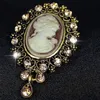 Булавки, броши Lady Vintage Cameo Викторианский стиль Свадьба Женщины Подвеска Брошь