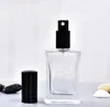 50ml bouteilles de parfum carrées bouteille vide vaporisateur en verre clair en gros SN4262