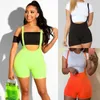 Dames Jumpsuits Rompertjes 2021 Merk Zomer Sexy Dames Casual Mouwloze Solid Bodycon Romper Jumpsuit Club Korte Broek Wear Party Night