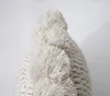 REGINA INS Cute Girasole Cuscino da tiro Nappa Pompon Cuscino rotondo lavorato a maglia Beige Home Decor Cuscini per divani Cuscini per sedili poggiamani 210716