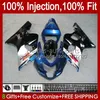 Corpi per stampi ad iniezione per SUZUKI GSXR750 GSX-R750 GSXR-750 K4 2004-2005 43No.84 GSXR 750 600 CC 750CC 600CC GSXR600 04 05 GSXR-600 2004 2005 Kit carenatura OEM blu di fabbrica