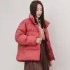 Yaya Winter Duck Down Jacket Mulheres Ultra Light Coat Casual Loose Stand-up Collar Roupas À Prova D 'Água Windproof Warmwear Quente 211008