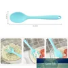 Food Grade Silicone Long-Handled Soup Spoon Tableware Solid Color Spoon Kitchen Silicone Spoon Flatware Utensils Accessories Factory price expert design Quality