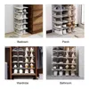 DIY Assembly 6 Layers Stackable Shoe Organizer Shelf Rack Stand Space Saving Hanger Box Cabinet 210609