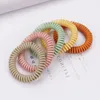 Hele 100 stks Grote Telefoon Draad Rubber Banden Stretchy Candy Kleuren Frosted Spiral Coil Ropes Solid Hair Ties