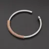 Jsbao nova moda 3 pcs definir braceletes na moda para mulheres de aço inoxidável três cores Trançado fio de aço bufflexão pulseira conjunto q0717