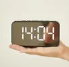 The latest desk clock, creative mirrored electronic clock, bedside snooze, simple LED with temperature display, variety styles to choose from, support customized logo