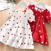 Robes d'été en mousseline de soie à pois princesse robe pour filles enfants vêtements fille vêtements enfants 210528