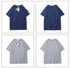 Mens Solid Color Tee T 셔츠 패션 트렌드 짧은 소매 느슨한 아늑한 탑스 디자이너 남성 여름 둥근 목 캐주얼 힙합 스케이트 보드 얇은 Tshirts