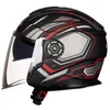 Kaski motocyklowe Capacete da Motocicleta Meia Face ABS Moto Casque Para Mulhere de Segurança Elétrica Lente Dupla