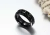 Zorcvens haute qualité mâle Punk Vintage noir acier inoxydable bijoux deux rangées Cz pierre bague de mariage pour homme femme