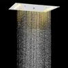 Chrome gepolijste douchekop 70x38 cm LED Badkamer Spa Multi -functie Bubbel Waterfall Atomizing Rainfall