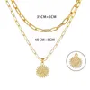 Kvinnor Personlig 18K 14K Gold Layered PaperClip Link Chain Stainls Steel Alfabet Inledande bokstav Pendant Necklace Jewelry5689236