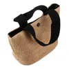 Storage Bags Straw Bag Ladies Hand Woven Basket Handbag Summer Bohemian Beach