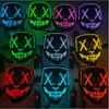 مختلط كوناسك هالوين ألوان LED LED Mask Party Masque Masquerade أقنعة Neon Maske Light Glow في الرعب المظلم متوهج Facecover Rade S E