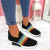 Sandali 2021 Moda Donna Sneakers Colore dell'arcobaleno Maglia fatta a mano Vulcanize Scarpe per il tempo libero Low-top Summer Casual Ladies Girl Plus